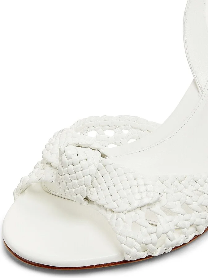 Women's Easy Clarita 75MM Leather Slingback Sandals - White - Size 5.5 - Image 6