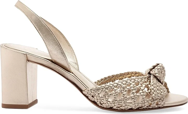 Women's Easy Clarita Tresse 70MM Leather Sandals - Golden - Size 5.5