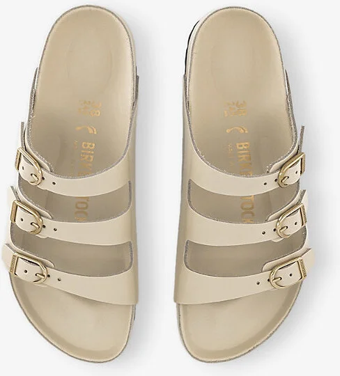 Womens Ecru Exq High Shine Florida Faux-Leather Sandals Eur 37 / 4 Uk Women - Image 2