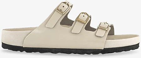 Womens Ecru Exq High Shine Florida Faux-Leather Sandals Eur 37 / 4 Uk Women