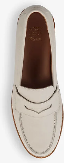 Womens Ecru-Leather Ginelli Penny Leather Loafers Eur 36 / 3 Uk Women - Image 2