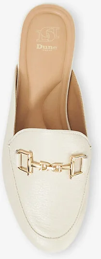 Womens Ecru Leather Glairing Leather Mules Eur 39 / 6 Uk Women - Image 2