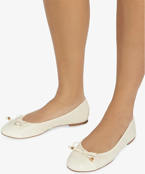 Womens Ecru Leather Hallo Leather Ballet Pumps Eur 40 / 7 Uk Women - Image 2