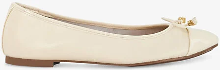 Womens Ecru Leather Hallo Leather Ballet Pumps Eur 40 / 7 Uk Women