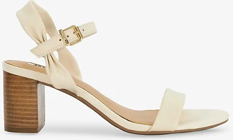 Womens Ecru Leather Jaliz Open-Toe Block-Heel Leather Sandals Eur 39 / 6 Uk Women