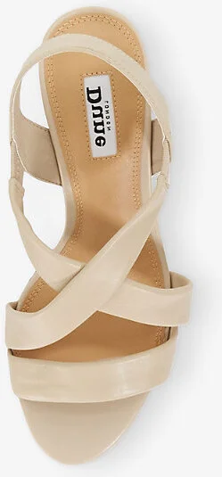 Womens Ecru Leather Kamies Cork Leather Wedge Sandals Eur 38/5 Uk Women - Image 2