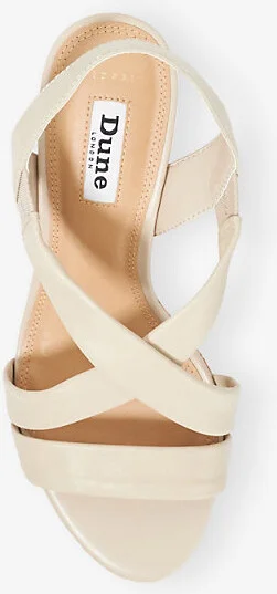 Womens Ecru Leather Kamies Cork Leather Wedge Sandals Eur 40 / 7 Uk Women - Image 2