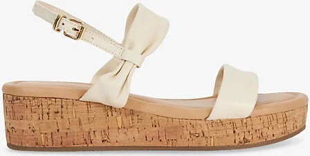 Womens Ecru Leather Laliz Leather Flatform Sandals Eur 39 / 6 Uk Women