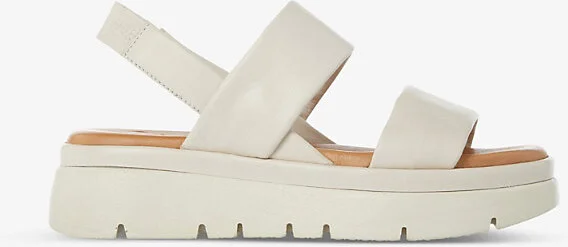 Womens Ecru-Leather Location Padded Leather Flatform Sandals Eur 41 / 8 Uk Women