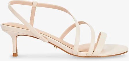 Womens Ecru Leather Movement Leather Heeled Sandals Eur 37 / 4 Uk Women