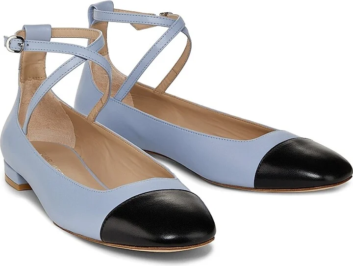 Women's Eden Strap Leather Ballet Flats - Cielo Black - Size 5.5 - Image 2