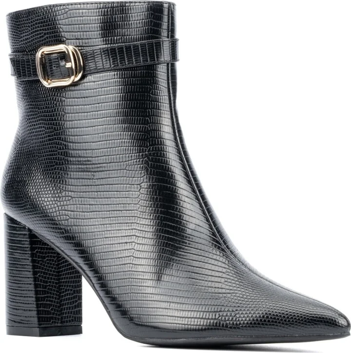 Women's Edena-Lizard Embossed Pointy Ankle Boot
