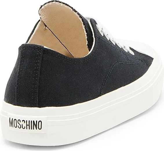 Women's Edge Canvas Low-Top Sneakers - Black - Size 5 - Image 3