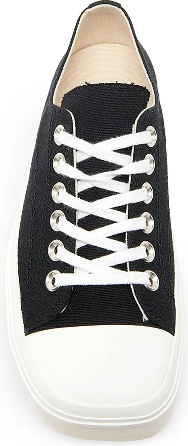 Women's Edge Canvas Low-Top Sneakers - Black - Size 5 - Image 4