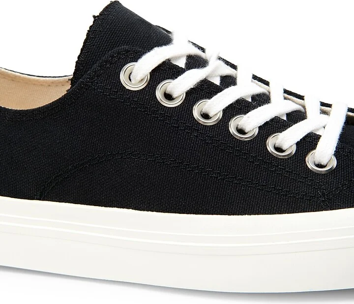 Women's Edge Canvas Low-Top Sneakers - Black - Size 5 - Image 5