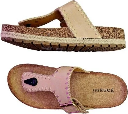 Women's Edge Stitching Thong Sandal - Bamboo