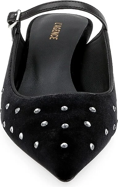Women's Edith 45MM Suede Pumps - Black Velvet - Size 6.5 - Image 4