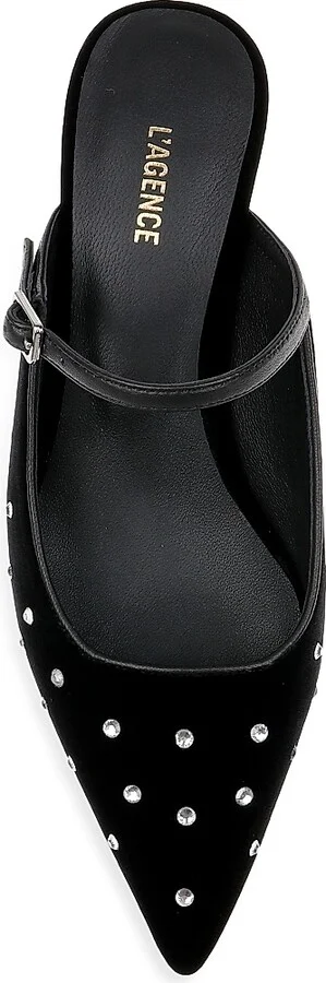 Women's Edith 45MM Suede Pumps - Black Velvet - Size 6.5 - Image 5