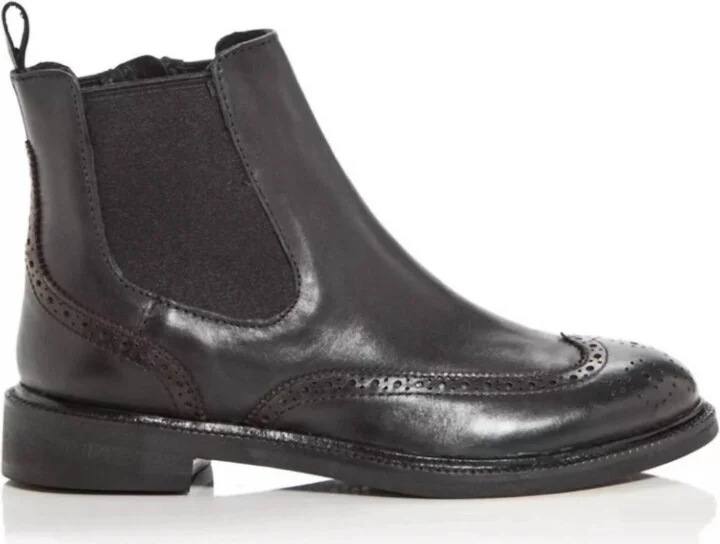 Women's Edmone Brogue Chelsea Booties In Black