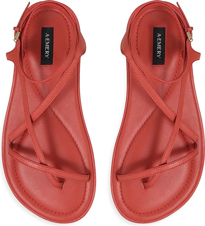 Women's Edna Leather Sandals - Cherry - Size 6 - Image 3