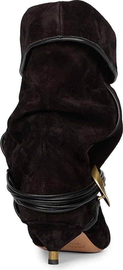 Women's Edrika Suede Slouchy Booties - Black - Size 5 - Image 4