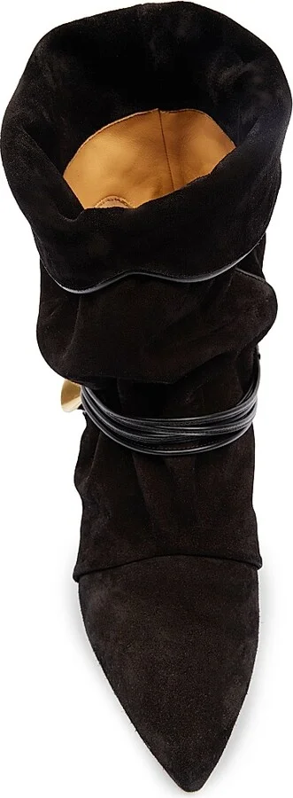 Women's Edrika Suede Slouchy Booties - Black - Size 5 - Image 5
