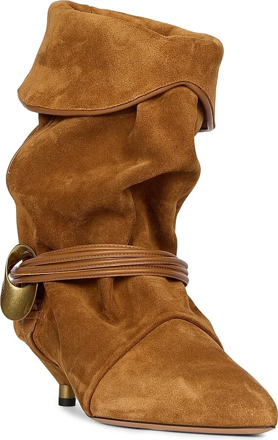 Women's Edrika Suede Slouchy Booties - Black - Size 5 - Image 7