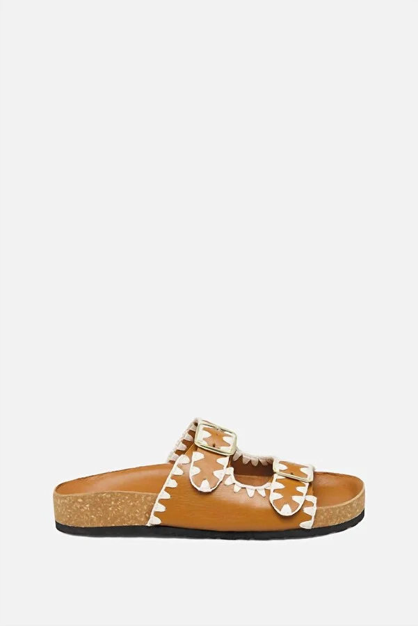 Women's Edward Leather Sandals In Camel