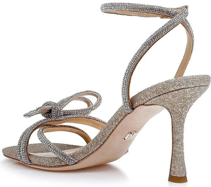 Women's Effie 85MM Crystal-Embellished Satin Stiletto Sandals - Black Satin - Size 5 - Image 7