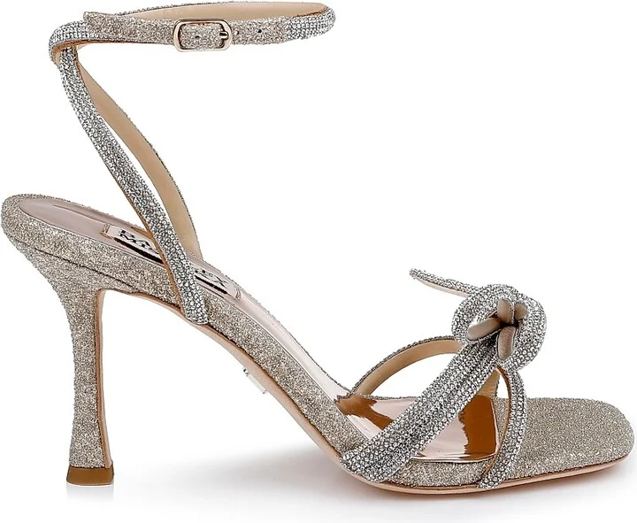 Women's Effie 85MM Crystal-Embellished Satin Stiletto Sandals - Black Satin - Size 5 - Image 10