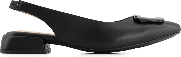 Women's Elastic Slingback Flats In Black
