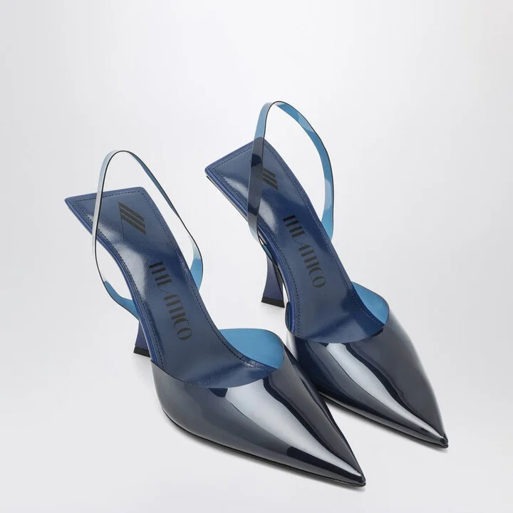 Women's Electric blue Pvc Slingback