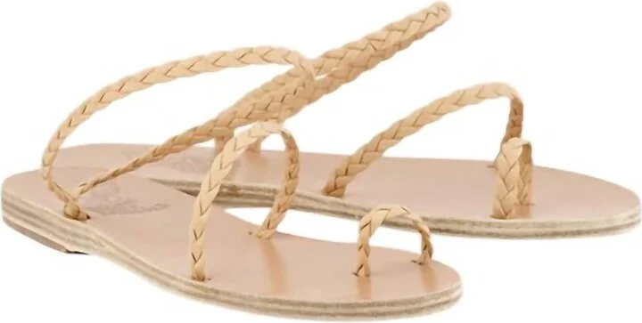 Women's Eleftheria Nappa Leather Sandals In Natural