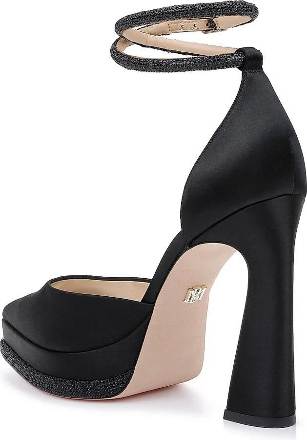 Women's Eliana 125MM Crystal-Embellished Satin Pumps - Black Satin - Size 5 - Image 3