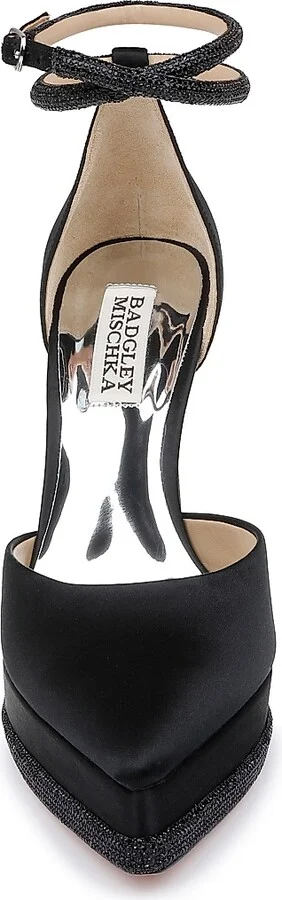 Women's Eliana 125MM Crystal-Embellished Satin Pumps - Black Satin - Size 5 - Image 4