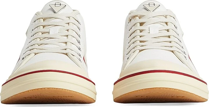 Women's Eliot Logo-Detailed Leather & Canvas Sneakers - White Sea Salt - Size 6 - Image 3