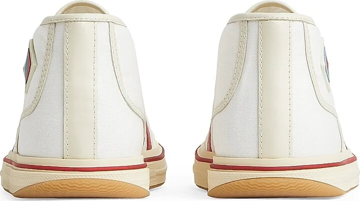 Women's Eliot Logo-Detailed Leather & Canvas Sneakers - White Sea Salt - Size 6 - Image 4