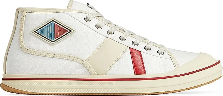 Women's Eliot Logo-Detailed Leather & Canvas Sneakers - White Sea Salt - Size 6