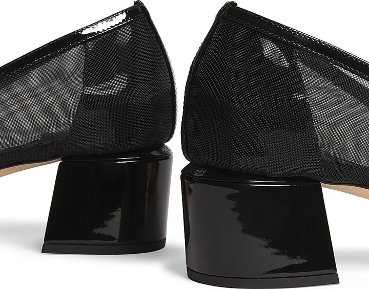 Women's Elisa 45MM Mesh & Patent Leather Pumps - Black - Size 9.5 - Image 6