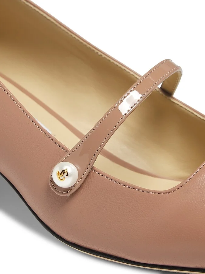 Women's Elisa 45MM Pearl-Embellished Leather Pumps - Ballet Pink - Size 6.5 - Image 5