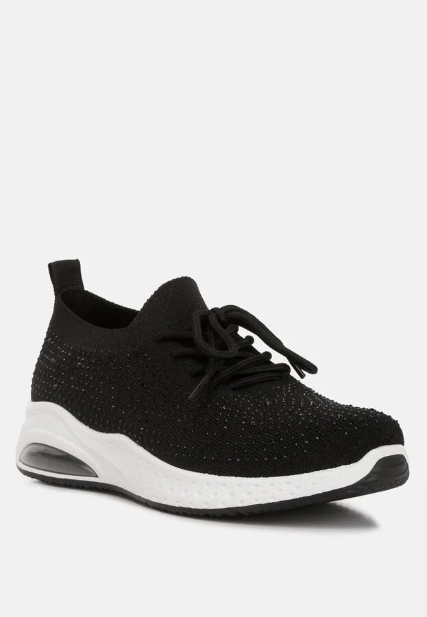 Women's elizha stud embellished lace up sneakers - Image 8