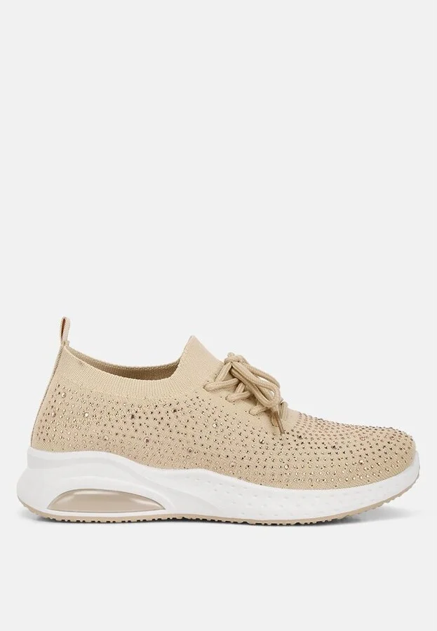 Women's elizha stud embellished lace up sneakers