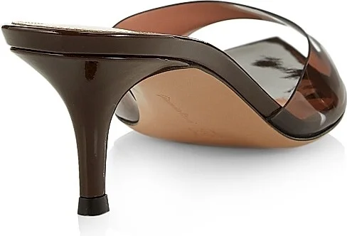 Women's Elle 55MM Plexi Mules - Brown - Size 5 - Image 3
