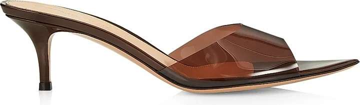 Women's Elle 55MM Plexi Mules - Brown - Size 5