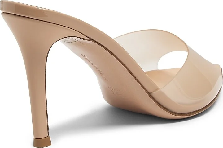 Women's Elle 85MM Heeled Mules - Beige - Size 5 - Image 3