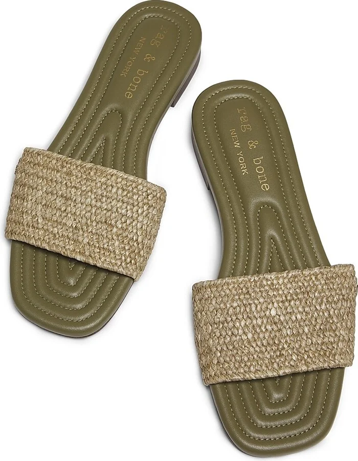 Women's Ellie Woven Flat Sandals - Loden - Size 6 - Image 4