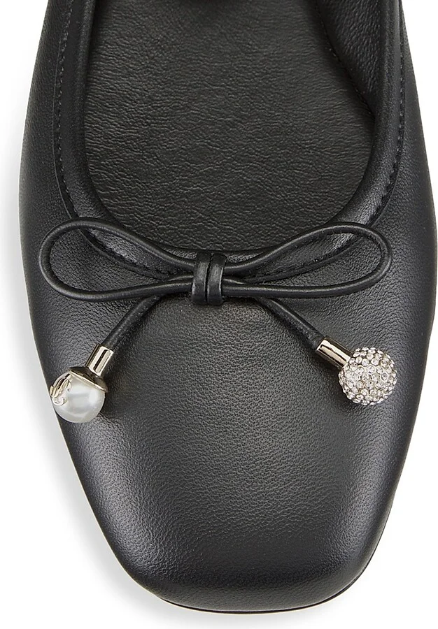 Women's Elme Leather Ballerina Flats - Black - Size 6 - Image 4