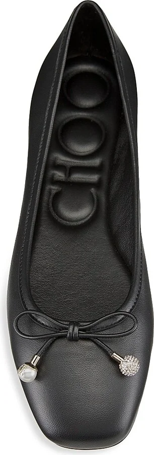 Women's Elme Leather Ballerina Flats - Black - Size 6 - Image 5