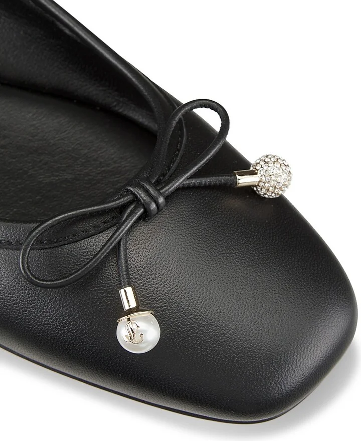 Women's Elme Leather Ballerina Flats - Black - Size 6 - Image 6