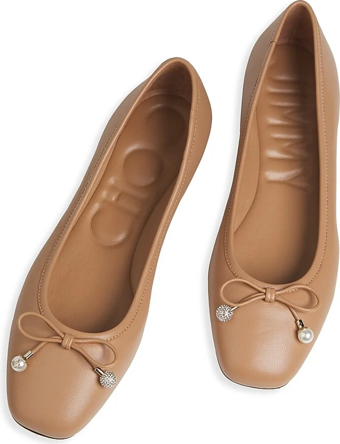 Women's Elme Leather Ballerina Flats - Black - Size 6 - Image 9